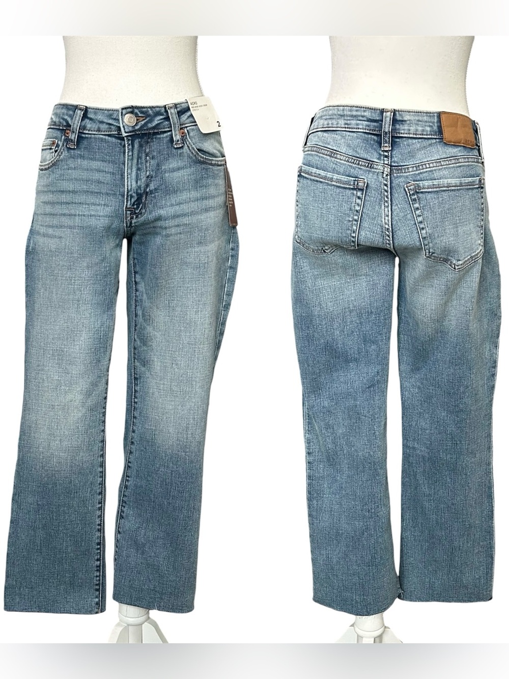 aéropostale mid rise kick crop bootcut flare jeans